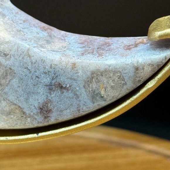 Pink Amethyst Agate Moon Face Profile Carving Druzy Crystal Natural 272g - Picture 4 of 9